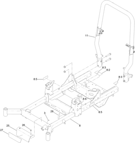 Part Location Diagram of 136-8986 Toro Frame-60, Suspension
