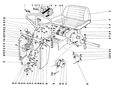 940 Dash And Transaxle Assembly Diagram and Parts List for 55150 9000001 - 9999999 Toro Lawn Tractor