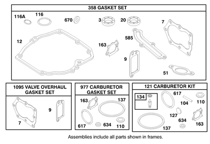 Engine Briggs & Stratton Model 12u802-1739-E1 Diagram and Parts List for 20716 8900001 - 8999999 Toro Lawn Mower