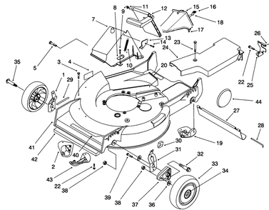Housing Assembly Diagram and Parts List for 20764B 49000001 - 49999999 Toro Lawn Mower