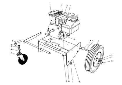 Engine And Base Assembly (Model 62912) Diagram and Parts List for 62923 6000001 - 6999999 Toro Leaf Blower / Vacuum