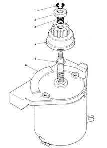 Starter Motor Assembly Diagram and Parts List for 26625B 1000001 - 1999999 Toro Lawn Mower