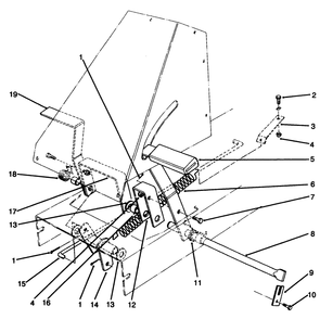 Brake & Clutch Assembly Diagram and Parts List for 70080 6900001 - 6999999 Toro Lawn Tractor