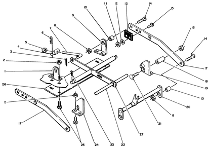 Suspension Assembly Diagram and Parts List for R5-42RC01 1000001 - 1999999 Toro Lawn Mower