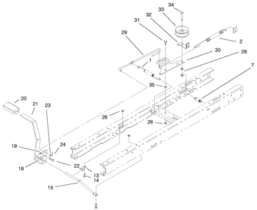 Traction & Brake Components Assembly Diagram and Parts List for 71197 9900001 - 9999999 Toro Lawn Tractor