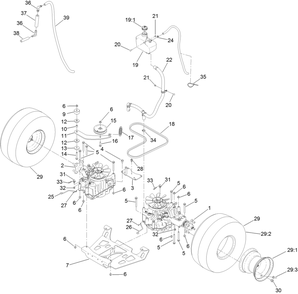 Part Location Diagram of 136-4103 Toro Lh Transmission Asm