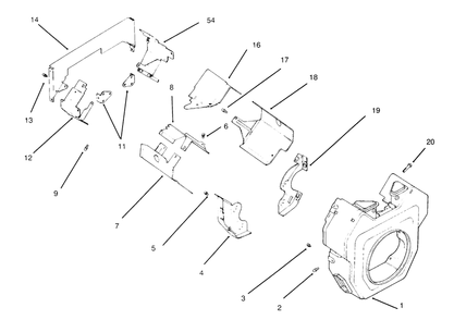 Baffles & Shroud Diagram and Parts List for 30610 690001 - 699999 Toro Lawn Tractor