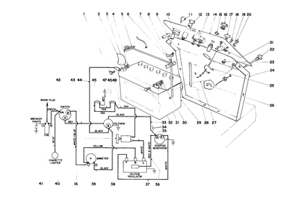Dash Panel And Wiring Diagram Diagram and Parts List for 55402 1000001 - 1999999 Toro Lawn Tractor