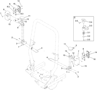 Rear Light Assembly Diagram and Parts List for 2935  Toro Lawn Tractor