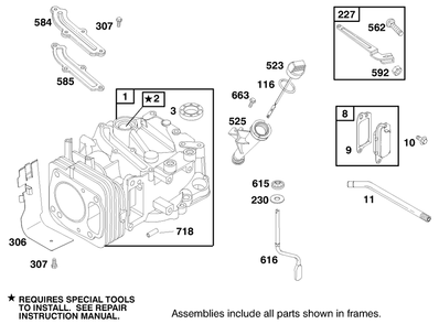 Engine Gts-200 Diagram and Parts List for 26637 9900001 - 9999999 Toro Lawn Mower