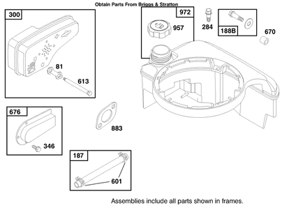 Engine Briggs & Stratton Model 12f802-0667-01 Diagram and Parts List for 20804 7900001 - 7999999 Toro Lawn Mower