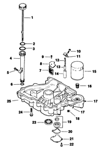 Oil Pan Lubrication-Engine-Kohler Model Cv12.5t Spec. No. 1254 Diagram and Parts List for 30156 200001 - 299999 Toro Lawn Tractor Accessories