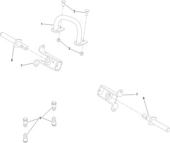 Reference Bar And Brake Mount Assembly No. 136-4840 Diagram and Parts List for 136-4840  Toro Lawn Tractor Accessories