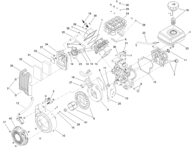 Engine Assembly No. 147-4289 Diagram and Parts List for 58604 323000001 - 999999999 Toro Tiller