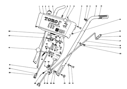 Part Location Diagram of 282-1 Toro DISCONTINUED