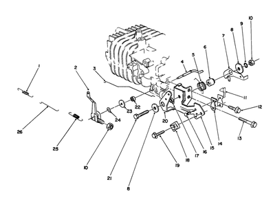 Governor Assembly (Model No. 47pl0-3) Diagram and Parts List for 22700 1000001 - 1999999 Toro Lawn Mower