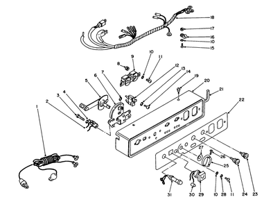 Control Panel Diagram and Parts List for 62008 8000001 - 8999999 Toro Generator