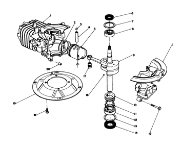 Crankshaft Assembly (Engine Model No. 47pm1-2)(Serial No. 2000001-2005000) Diagram and Parts List for 20329 2000001 - 2999999 Toro Lawn Mower