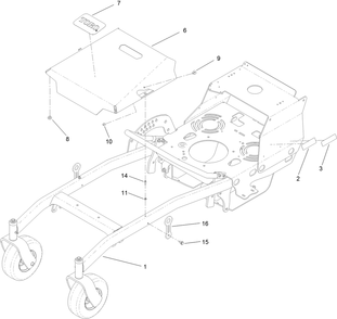 Hood Assembly Diagram and Parts List for 44409 406610921-407699999 Toro Lawn Mower