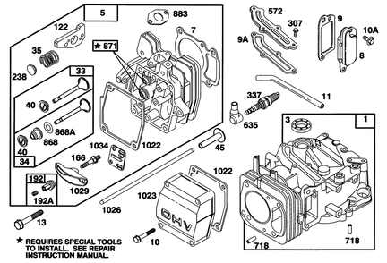 Engine Gts 150 Diagram and Parts List for 20761B 39000001 - 39999999 Toro Lawn Mower