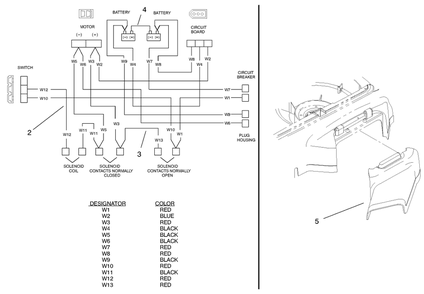 Electrical Wire Diagram And Side Discharge Chute Diagram and Parts List for 20647 7900001 - 7999999 Toro Lawn Tractor Accessories
