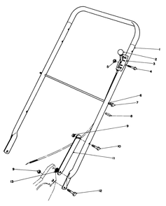 Handle Assembly (Model 22015) Diagram and Parts List for 22015 3000001 - 3999999 Toro Lawn Mower
