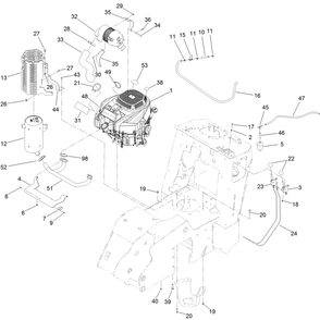 Engine, Muffler And Air Cleaner Assembly Diagram and Parts List for 22983 400000000 - 405699999 Toro Lawn Tractor Accessories