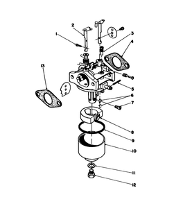 Carburetor Assembly Diagram and Parts List for 59255 4000001 - 4999999 Toro Engine