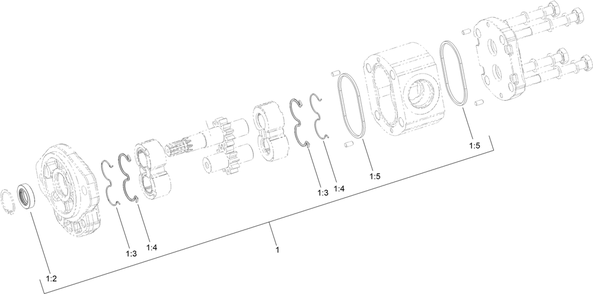 Hydraulic Pump Assembly No. 140-3048 Diagram and Parts List for 22352 412900000 - 999999999 Toro Lawn Tractor Accessories