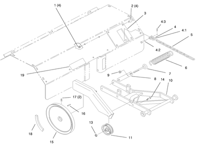 Part Location Diagram of 93-1607 Toro Hitch