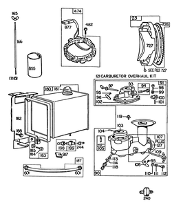 Engine Briggs & Stratton Model No. 252416-0677-01 (Continued) Diagram and Parts List for 38160 5000001 - 5999999 Toro Snow Blower