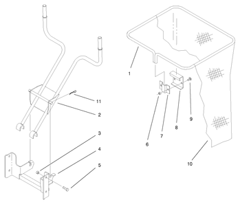 Part Location Diagram of 95-3865-03 Toro Bracket-Attach, Quick