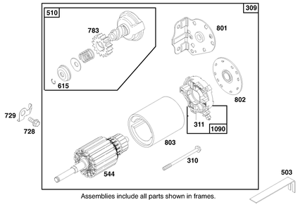Engine Briggs & Stratton Model 28m707-0127-01 Diagram and Parts List for 71208 7900001 - 7999999 Toro Lawn Tractor