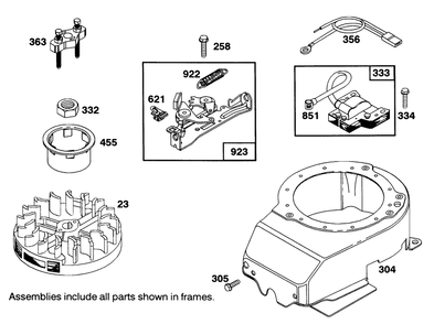 Engine Briggs & Stratton Model 122702-3171-01 Diagram and Parts List for 16404 1000001 - 1999999 Toro Lawn Mower