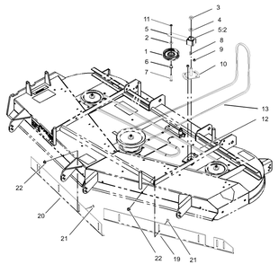 Belt And Idler Arm Assembly Diagram and Parts List for 74214 (230006001-230999999)(2003) Toro Lawn Mower