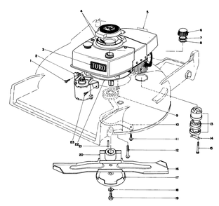 Engine Assembly Diagram and Parts List for 20790 2000001 - 2999999 Toro Lawn Mower