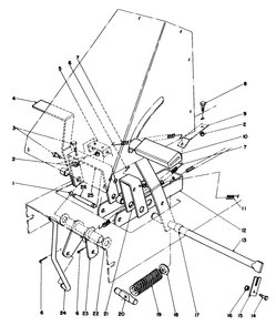 Brake & Clutch Assembly Diagram and Parts List for 56155 4000001 - 4999999 Toro Lawn Tractor