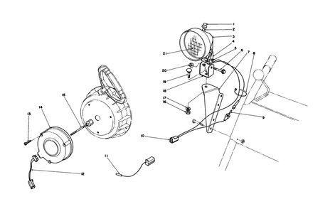 Light Kit No. 54-9820 (Optional) Diagram and Parts List for 38150 6000001 - 6999999 Toro Snow Blower