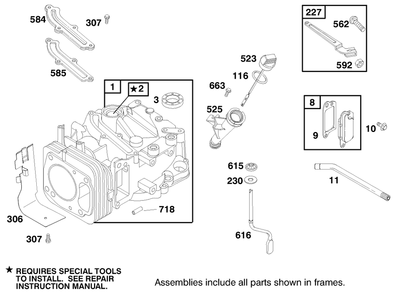 Engine Gts 200 Diagram and Parts List for 20824 9900001 - 9999999 Toro Lawn Mower