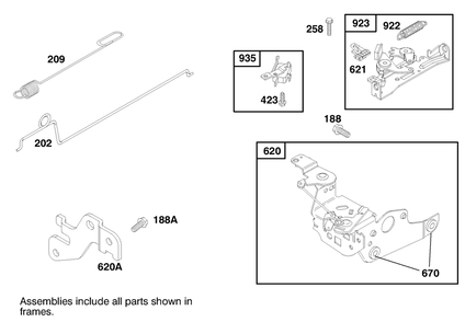 Engine Briggs & Stratton Model 12h807-1760-E1 (Model No. 20021 Serial No. 9940000-9941632) Diagram and Parts List for 20020 9900001 - 9999999 Toro Lawn Mower