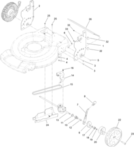 Rear Wheel And Hoc Assembly Diagram and Parts List for 21466 410404081 - 411699999 Toro Lawn Mower