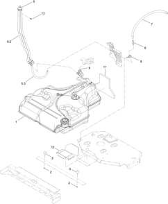 Fuel Tank Assembly 2 Diagram and Parts List for 72947 406343041-999999999 Toro Lawn Mower