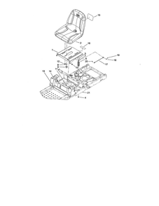 Seat Assembly Diagram and Parts List for 74373 290004013 AND UP Toro Lawn Mower