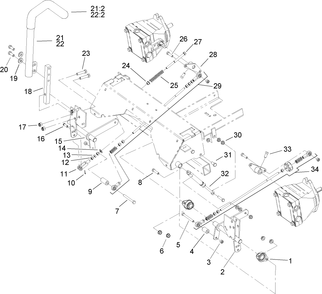 Motion Control Assembly Diagram and Parts List for 74268TE (240000001-240999999)(2004) Toro Lawn Mower