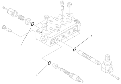 Hydraulic Valve Assembly No. 98-4732 Diagram and Parts List for 22304 900001 - 990001 Toro Lawn Tractor Accessories