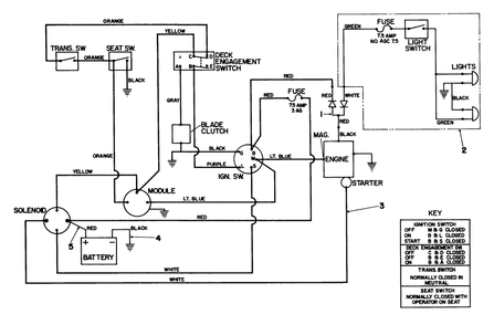 Electrical Diagram Diagram and Parts List for 57356 2000001 - 2999999 Toro Lawn Tractor