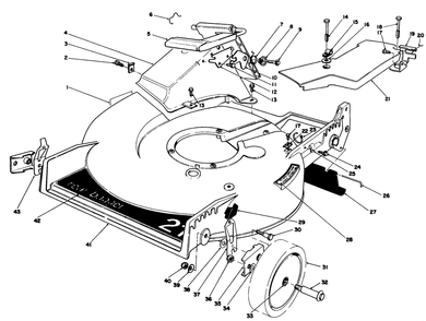 Housing Assembly Diagram and Parts List for 20624 7000001 - 7999999 Toro Lawn Mower