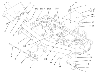 Part Location Diagram of 98-5984 Toro Deflector Decal ASM-Serv
