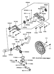 Cooling Equipment Assembly Diagram and Parts List for 74236 (220000001-220999999)(2002) Toro Lawn Mower