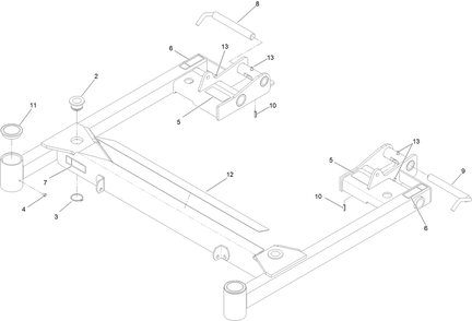 Deck Support With Decals Assembly No. 142-2914 Diagram and Parts List for 74319 400000000 - 999999999 Toro Lawn Tractor